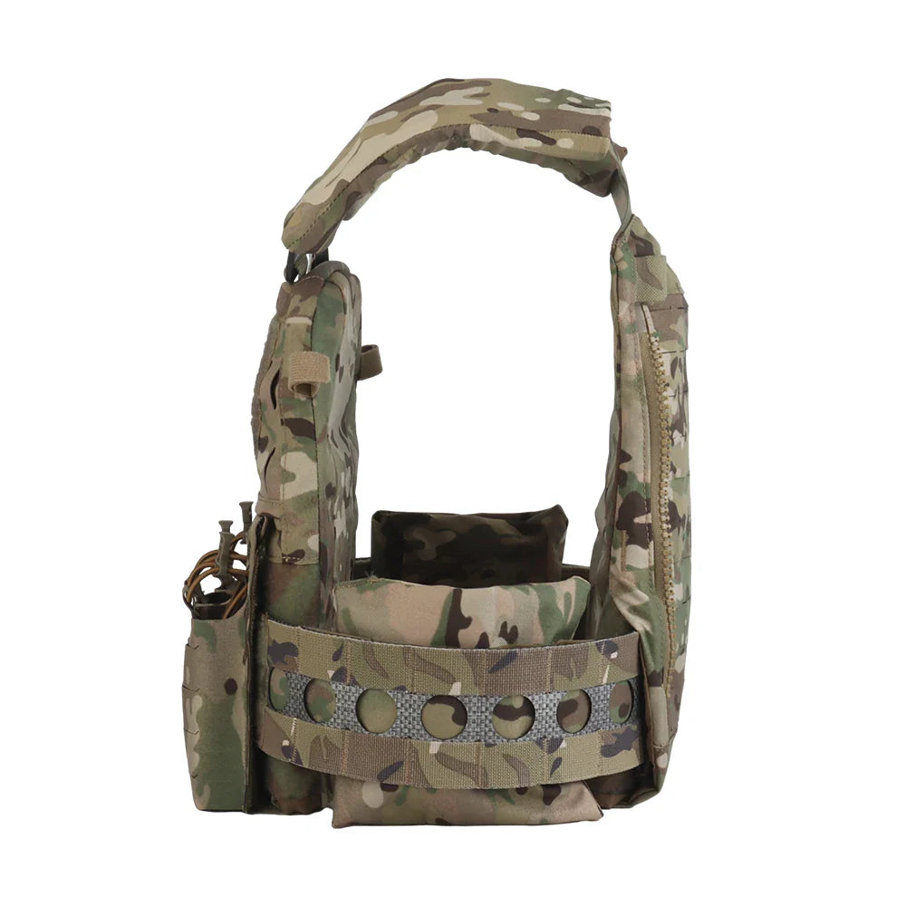 Tactical Vest Ferro Plate Carrier V5 – Military Hunting Airsoft Body Armor with Portable MOLLE System & Triple Magazine Pouch