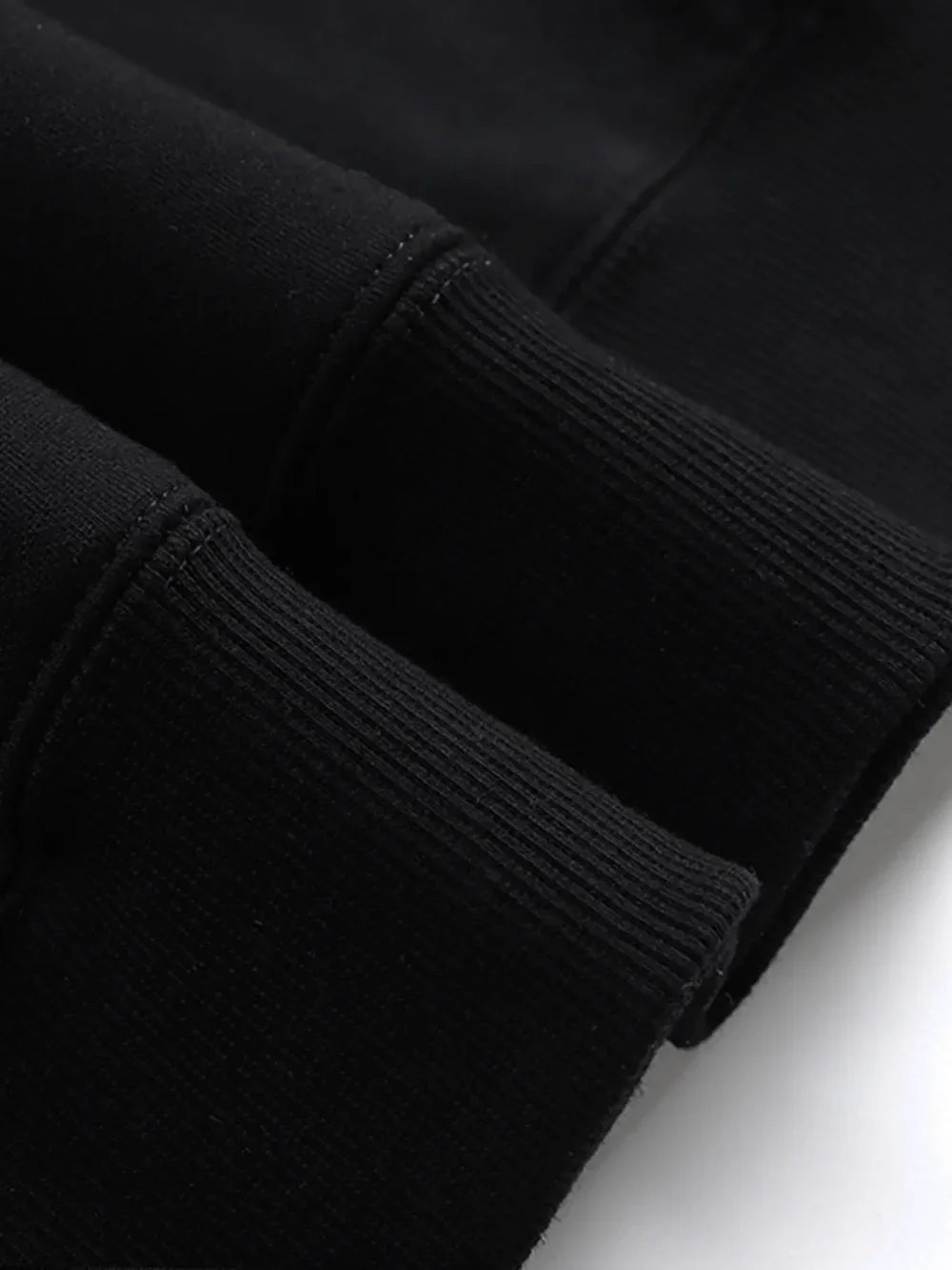 Men’s Harajuku Zip-Up Hoodie Jacket – Retro Black Oversized Long Sleeve Sweatshirt Coat