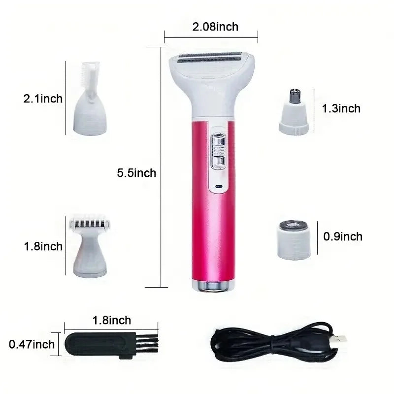 Electric Female Shaver – All-in-One Intimate Care for Armpit & Pubic Hair Trimming and Shaving