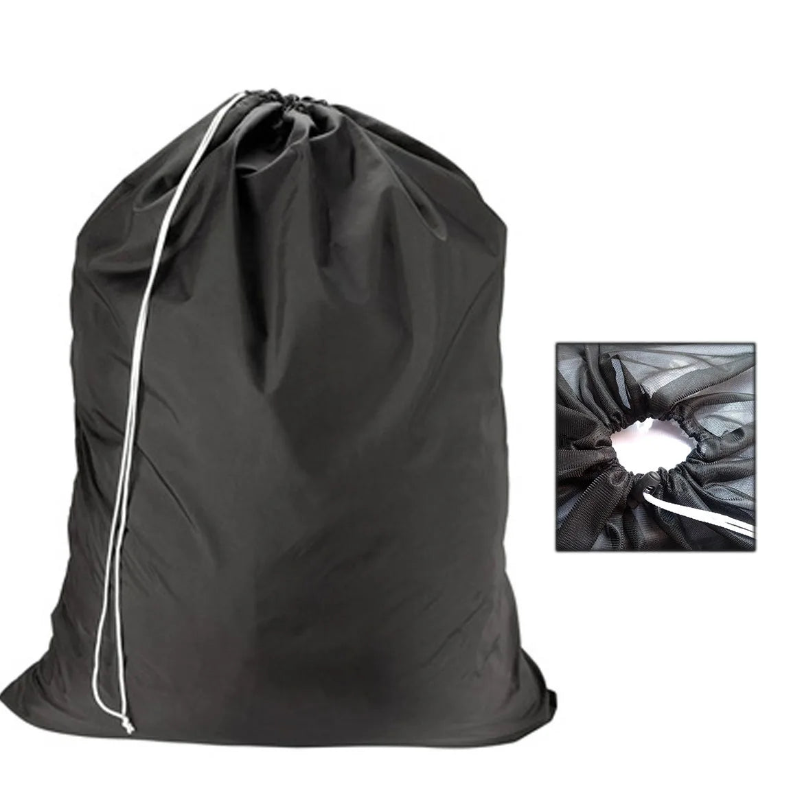 Large 60x90cm Laundry Mesh Bag — Solid Color Drawstring Clothes Washing Bag, Anti-Snag & Deformation