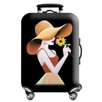 Stretch Fabric Luggage Cover — Dustproof Suitcase Protector for 18-32 Inch Travel Bags