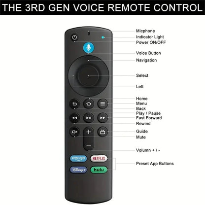 L5B83G Voice Remote for Amazon Fire TV Stick (2nd, 3rd Gen, Lite, 4K, 4K Max), Fire TV Cube & Smart TVs (3rd Gen)