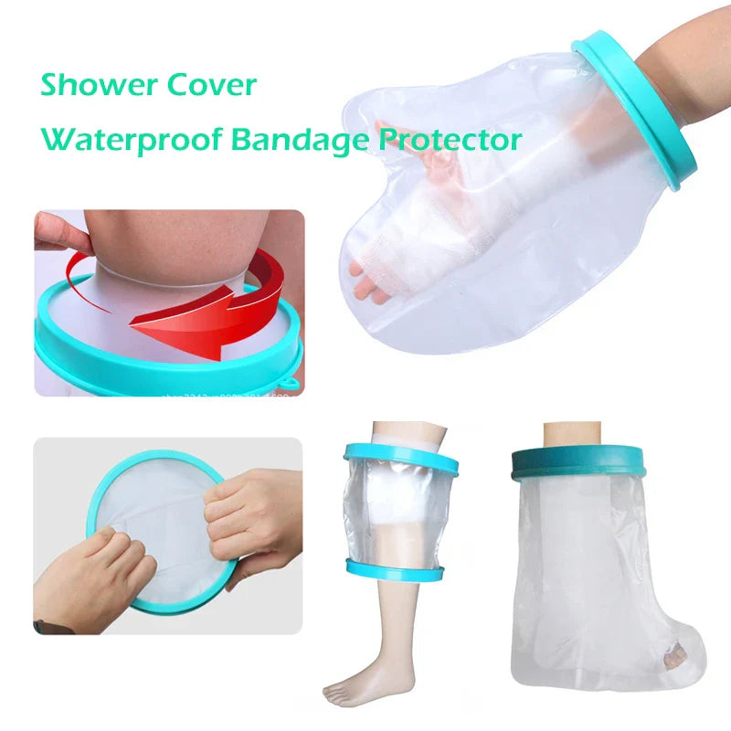 Waterproof Shower Cover for Adults — Cast & Bandage Protector for Arm, Leg, Hand, Wound & Fracture