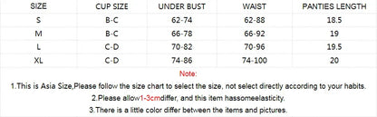 Sexy Lace Floral Lingerie Set for Women — Transparent Bra & Underwear Party Set, Sizes S-XL