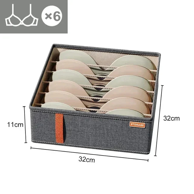 Underwear & Sock Storage Box – Cabinet Drawer Organizer with Dividers for Clothes, Ties & Wardrobe
