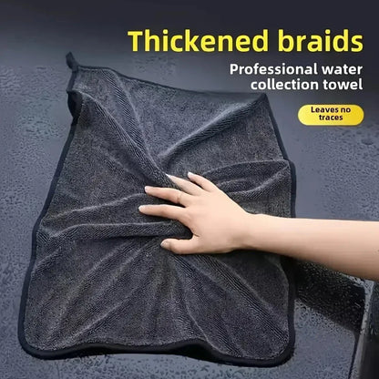Dark Gray Car Microfiber Towel - Oversized Highly Absorbent Car Wash & Cleaning Cloth
