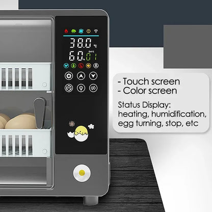 24-Egg Automatic Incubator — Touch Control Hatchery Machine for Chicken, Duck, Quail & Bird Eggs