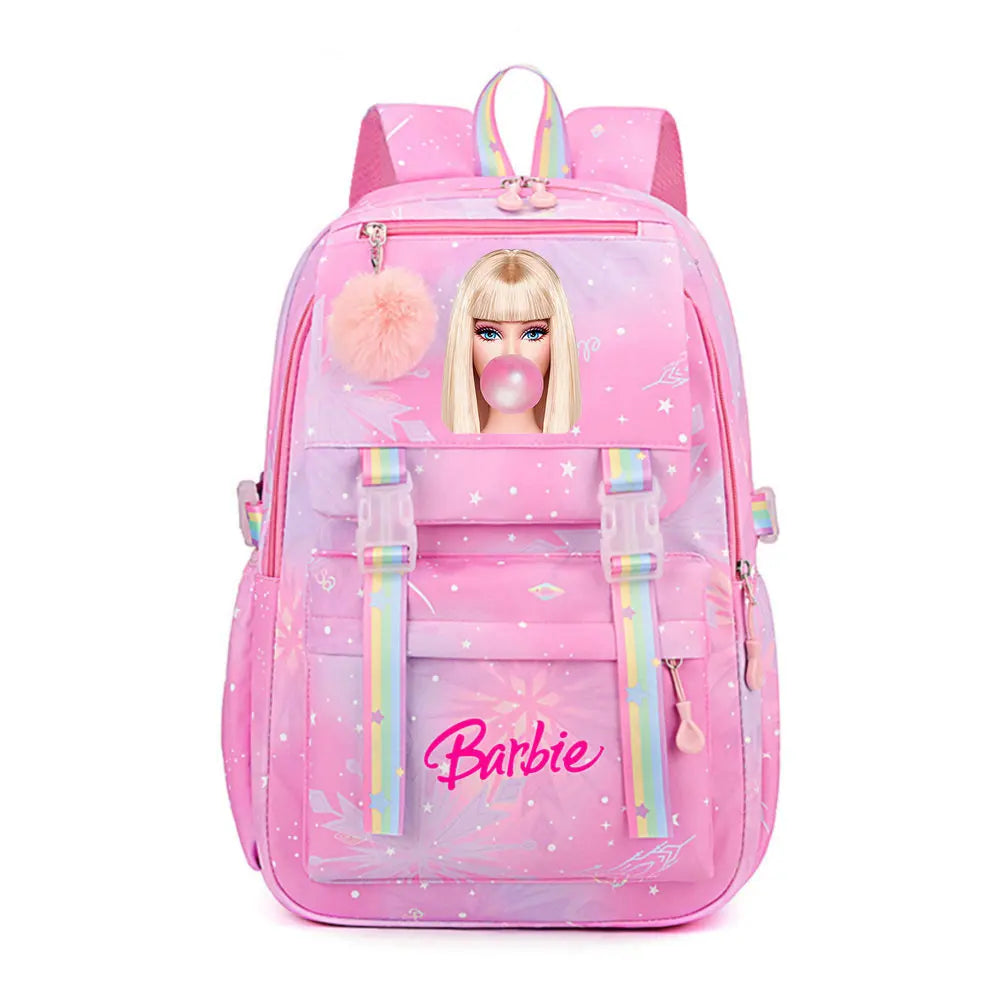 New Barbie Kids School Backpack – Canvas Travel & Laptop Bag for Boys, Girls & Teenagers