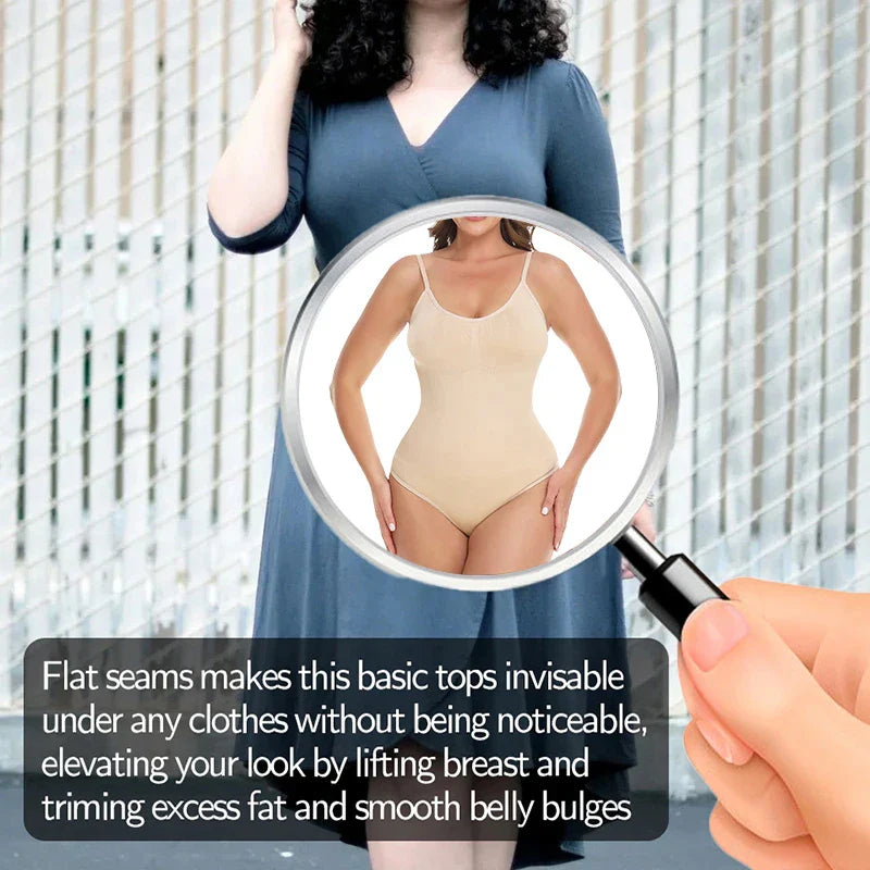 Women’s Full Body Shapewear Bodysuit – Smoothing Thong Body Shaper Sculpting Slimming Underwear