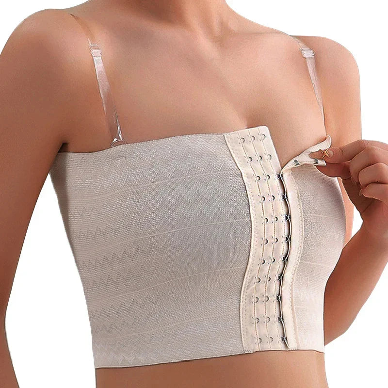 Breast Shaper Binder with Bra Straps – Breathable Transgender Chest Binder Top for Tomboy & Lesbian Style