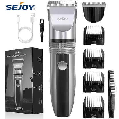 Sejoy Professional Hair Clippers for Men – Cordless Barber Clipper & Rechargeable Beard Trimmer