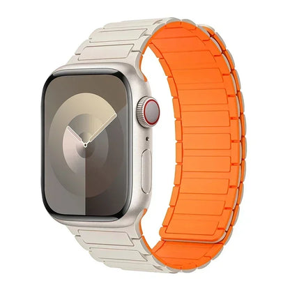 Magnetic Silicone Sports Band for Apple Watch — Fits Ultra 2 (49mm) & Series 9/8/7/6/5/4/SE/3 (38–45mm)