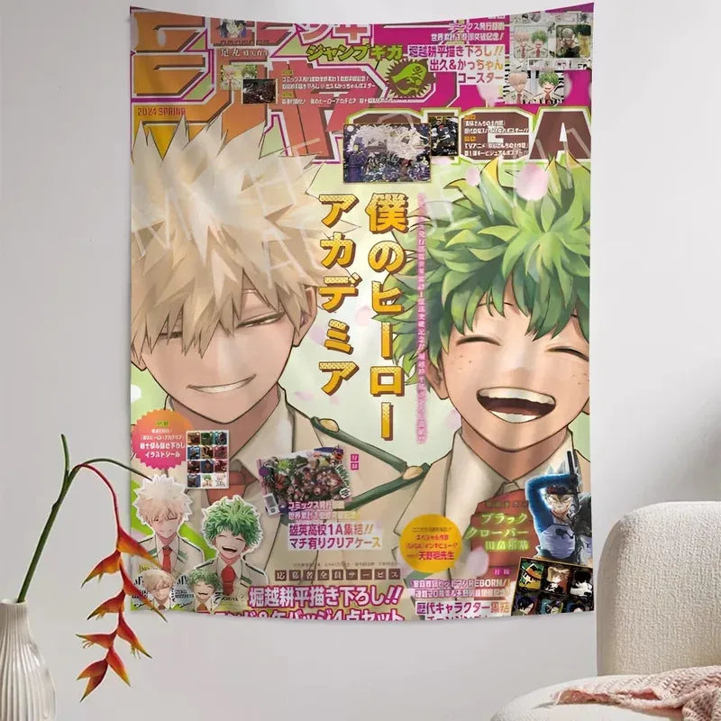 My Hero Academia Anime Tapestry Wall Hanging – Cute Decorative Room Decor for Bedroom, Living Room & Home Interior Styling