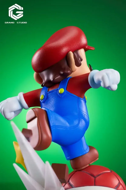 BANDAI 12CM Super Mario GK Figure – Mario Run PVC Action Toy for Mario Bros Scene Collectible