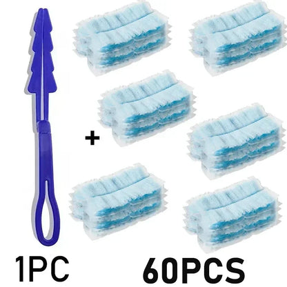 Replacement Microfiber Duster Heads – 10-60pcs Disposable Short Dusters for Home & Office Cleaning, Blinds & Surfaces