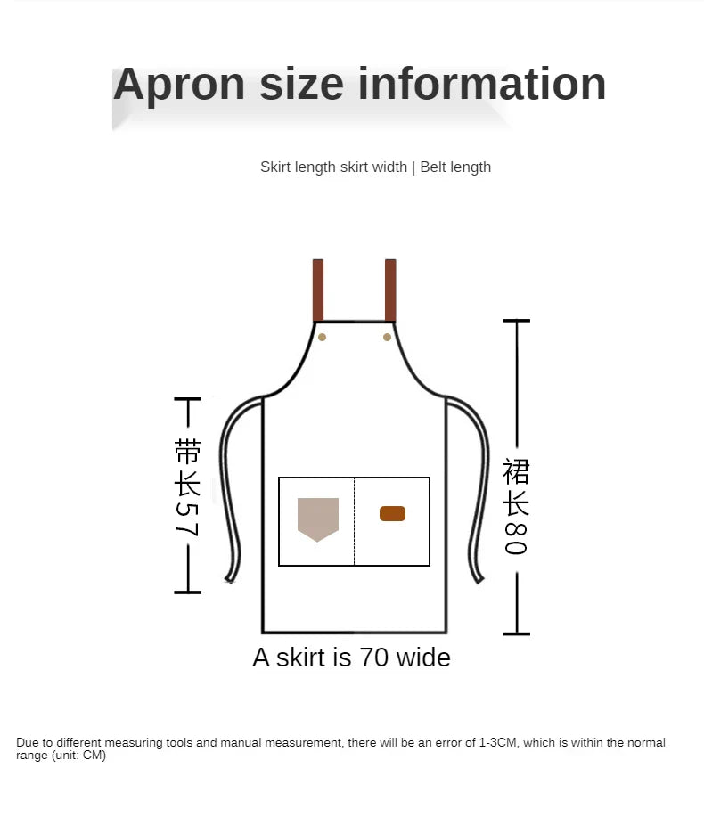 Customized Embroidery Kitchen Apron – Waterproof Bib with Logo, Signature, Pockets, and Waist Bag for Home Chefs & Bakers