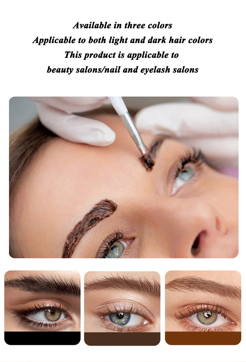 15-Minute Fast Henna Eyelash & Eyebrow Dye Tint Kit – Professional Easy Dye Gel in Brown & Black for Perfect Eyebrows
