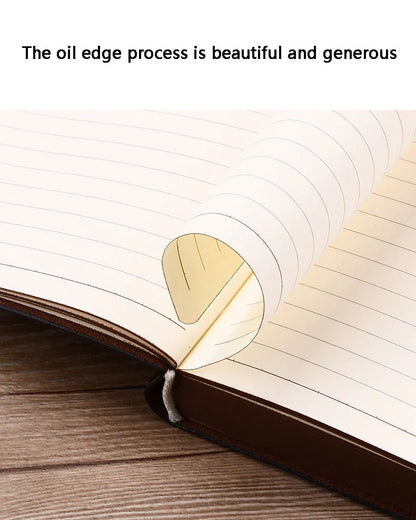 A6 Retro Pocket Mini Notebook – PU Leather Stamped Portable Notepad for Writing, Office & Bookkeeping
