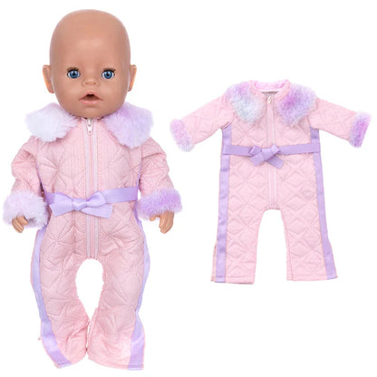 18-Inch Girl Doll Clothes – Pink Coat & Office Dress Outfit, Baby Girl Doll Gift Toy