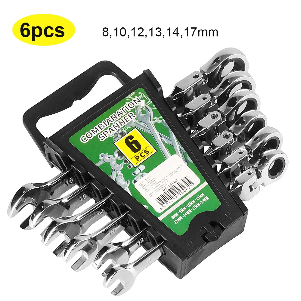Professional Ratchet Wrench Set – Complete Socket & Flat Wrench Tool Kit for Automotive & Mechanical Repairs
