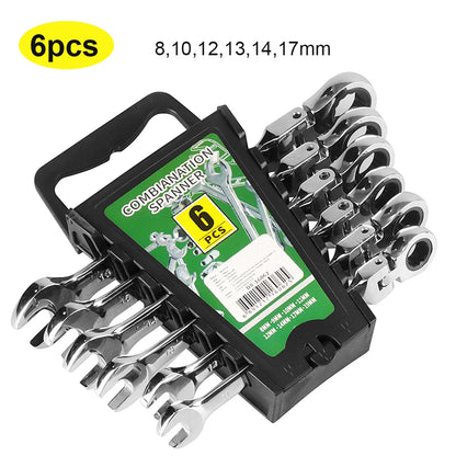 Professional Ratchet Wrench Set – Complete Socket & Flat Wrench Tool Kit for Automotive & Mechanical Repairs