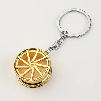 Creative Gear Head Keychain – Speed Gearbox & Turbo Hub Brake Disc Pendant for Car Keys, Shock Absorber Keyring
