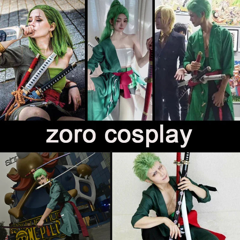 3-Piece Roronoa Zoro Katana Set – 104cm Handmade Anime Cosplay Swords (Shusui, Enma, Kitetsu) with Free Holder & Belt