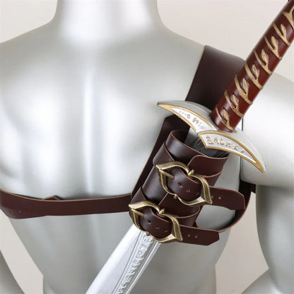 Leather Belt Sword Holster — Medieval Katana & Rapier Sheath for LARP, Pirate, Knight & Samurai Costume Accessory