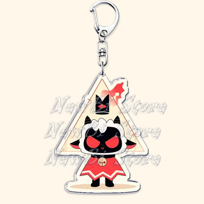 Funny Dark Video Game Sheep Keychain – Cute Lamb & Goat Bag Accessory Gamer Gift