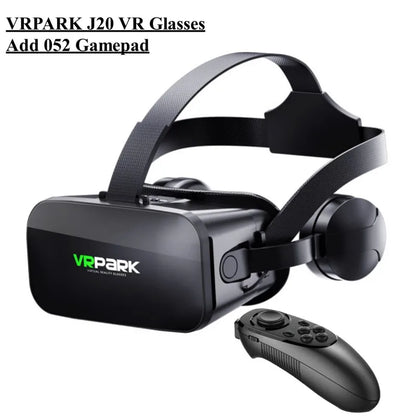 Original J20 4K VR Headset - 3D Virtual Reality Glasses Box with Stereo & Rocker for iOS/Android Phones up to 6.7"