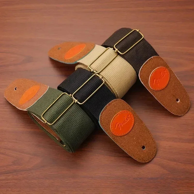 Embroidery Guitar Strap - Leather Acoustic & Electric Guitar Widening Shoulder Belt for Folk & Classical Guitars