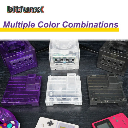 Bitfunx Translucent Base Case – GC Replacement Shell for GBA Gameboy Player Dol-017 NGC Console