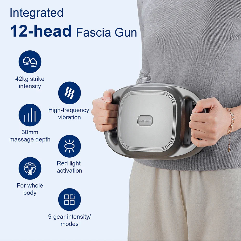 16-Head Fascia Massage Gun – High-Frequency Vibration Body Massager for Back, Waist, Neck, and Shoulders, Muscle Relief