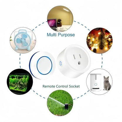 433MHz Wireless Remote Control Power Outlet Plug 15A 3000W – US Standard RF Socket for Lights, Fans & Home Appliances