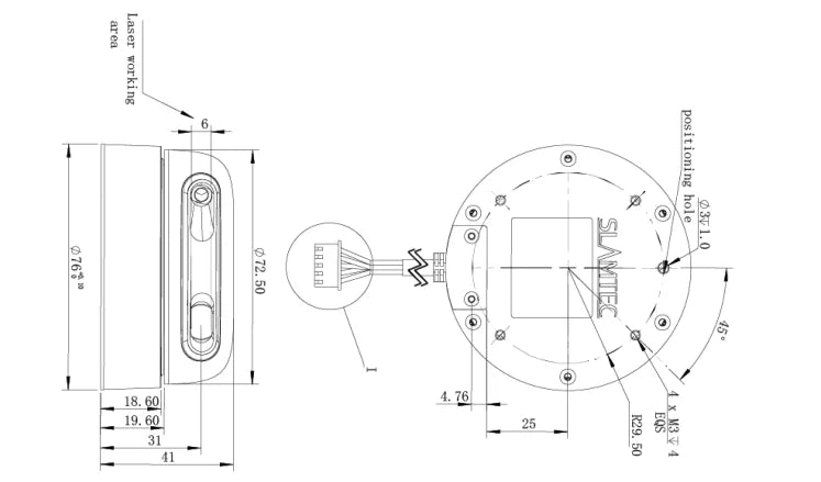SLAMTEC RPLIDAR A2M12 – 360° Laser Range Scanner, 12m Triangular Lidar Mapper Sensor Measurement Tool