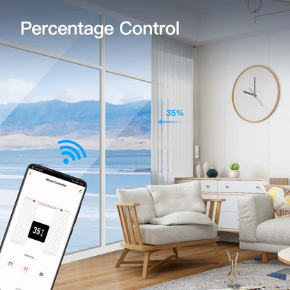 MOES Tuya WiFi Smart Motor for Roller Blinds - Electric Chain Drive with RF Remote and Smart Life App Compatibility - Works with Alexa/Google