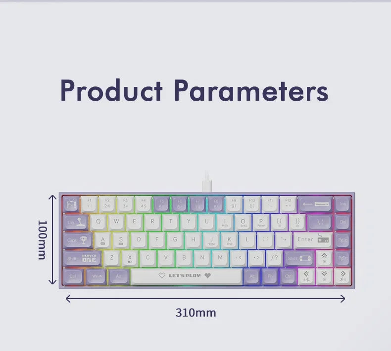AJAZZ AK680 Mechanical Keyboard – 68 Key Wired/Wireless Bluetooth Gamer Keyboard with Hot-Swap Custom Gasket for PC and Laptop