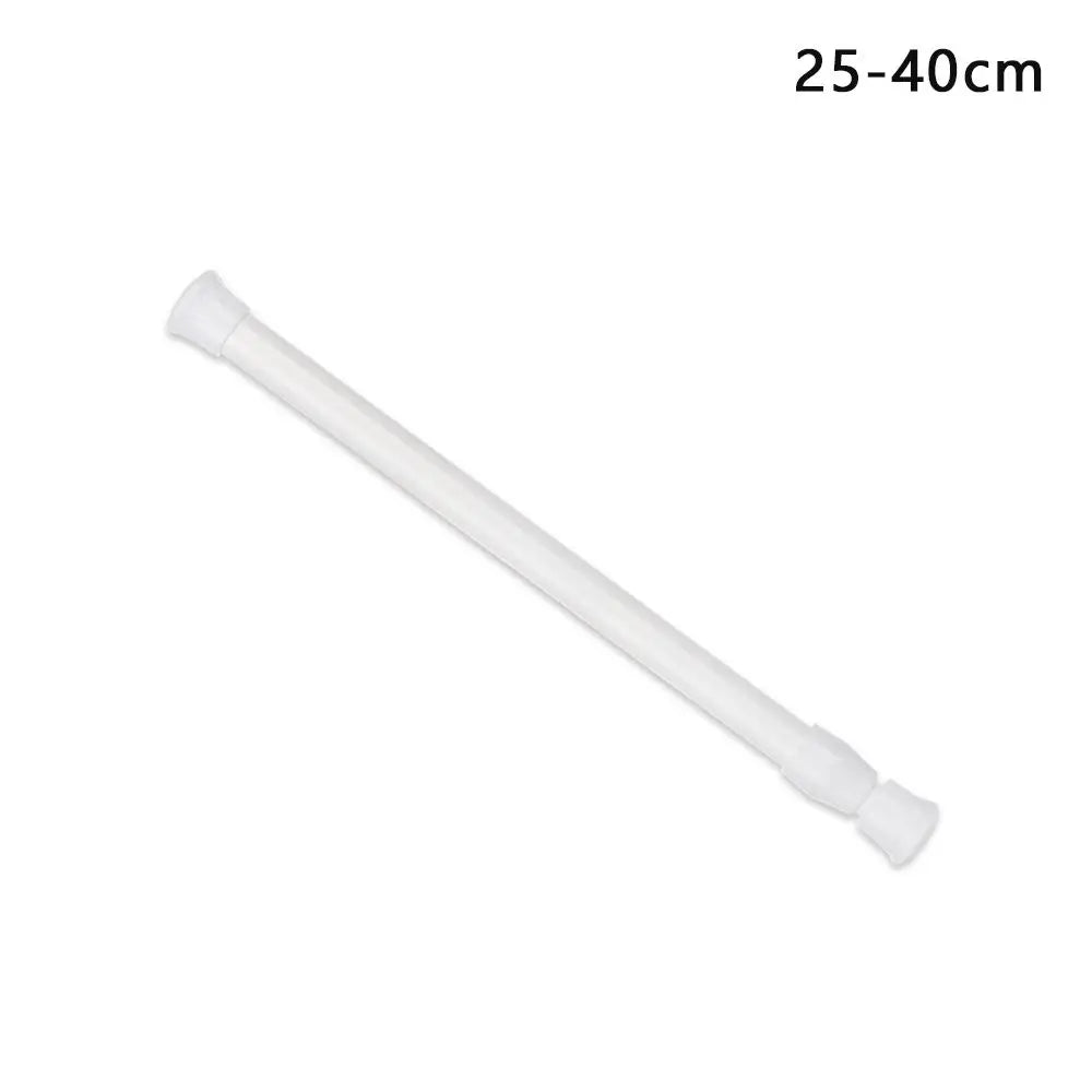 18-110cm Adjustable Telescopic Curtain Rod – Spring-Loaded Extendable Hanging Pole for Home & Bathroom