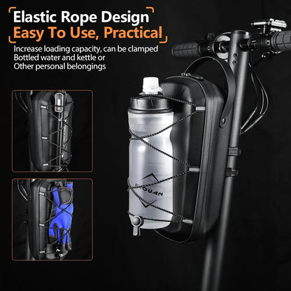 NEWBOLER Electric Scooter Storage Bag - 3L/5L EVA Hard Shell Hanging Bag with Quick Release for Folding Bikes & Scooters