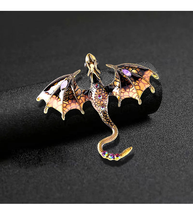 Fly Dragon Enamel Lapel Pins - Brooch for Jeans, Backpacks | Jewelry Clothing Badges | Wedding Gift & DIY Decor for Men