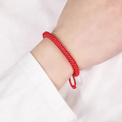 Lucky Red Thread Bracelet — Adjustable Tibetan Buddhist Handwoven Braided Rope Jewelry for Men and Women Wristbands
