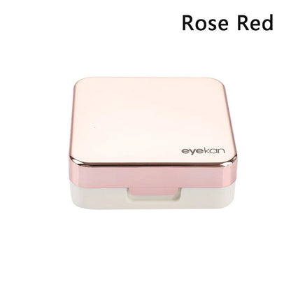 Portable Square Contact Lens Case – Travel Storage Container & Soaking Box in Solid Colors, Fashion Eye Care Accessories