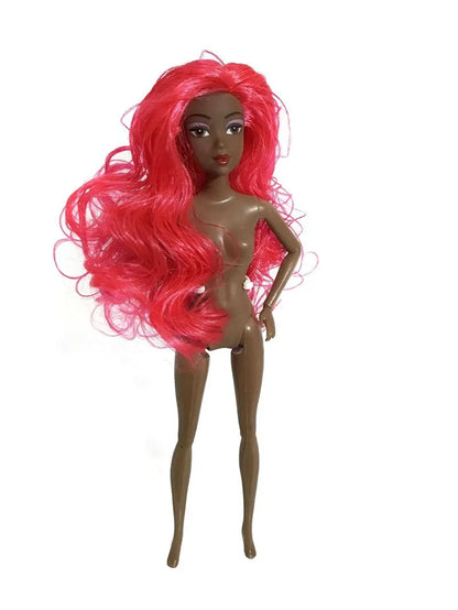Adollya 32cm 1/6 African Doll — 10-Joint Movable Black American BJD Doll with Makeup, Toy for Girls & Kids Gifts