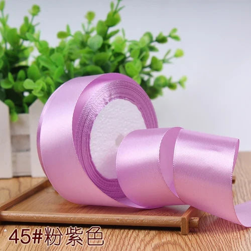 Silk Satin Ribbon Roll - 22M Craft Ribbon for DIY Bows Gift Wrapping Wedding Party Decorations in 6mm to 50mm Sizes