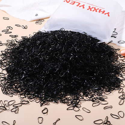 500/1000/2000PCS Colorful Disposable Rubber Hair Ties – Ponytail Holders for Girls & Kids Hair Accessories