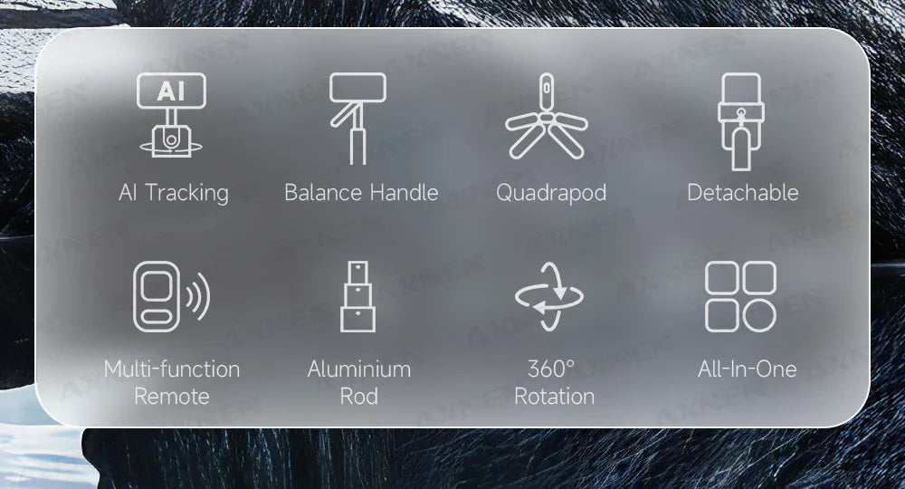 C17 AI Smart Gimbal Tripod – Foldable 360° Selfie Stick with Auto Face Tracking Quadruped Mobile Phone Holder