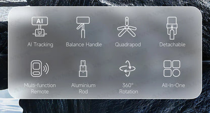 C17 AI Smart Gimbal Tripod – Foldable 360° Selfie Stick with Auto Face Tracking Quadruped Mobile Phone Holder