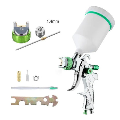 HVLP Professional Spray Gun – 1.4/1.7/2.0/2.5mm Steel Nozzle Gravity Gun for Car Paint | Portable DIY Spray Paint Kit