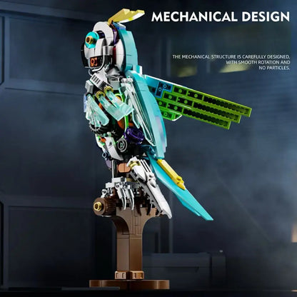 Mechanical Animal Building Blocks – T-Rex, Whale, Parrot, Devil Ray & Shark Model with Lights for Kids & Adults