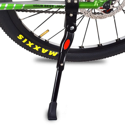 Adjustable Aluminum Kickstand for MTB Road Bicycles - Mountain Bike Support Stand for 24/26/27.5/29/700C - Side Rear Parking Rack
